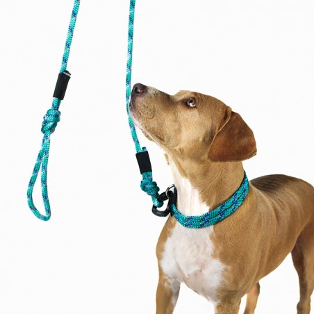 Collier règlable en corde pour chien Islander Reflective bleu Wilderdog Collier règlable en corde pour chien Islander Reflective bleu Wilderdog