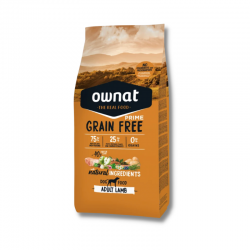 OWNAT - croquette Prime Grain Free Adult sans céréales à l'agneau pour chiens adultes