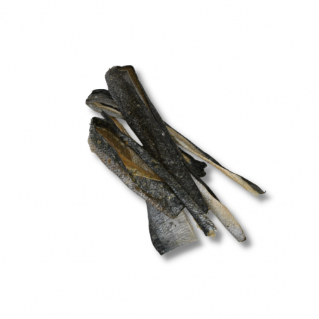 Peaux de saumon - friandise naturelle de mastication occupation pour chiens Peaux de saumon - friandise naturelle de mastication occupation pour chiens