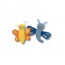 Papillon et Libellule - Peluche jeu occupation jouet pour chats à l'herbe à chats Zippypaws