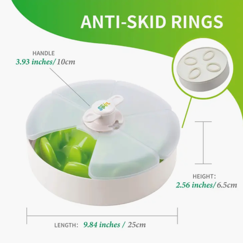 Gamelle croquette interactive occupation jeu jouet pour chiens SPIN Ufo avec couvercle Twister - niveau difficile