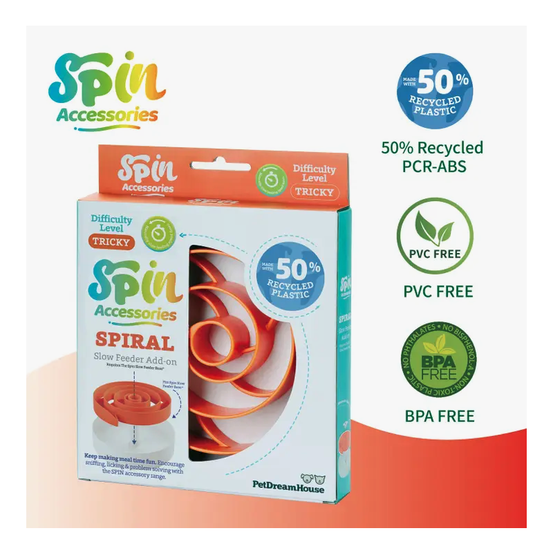 Accessoire pour gamelle croquette SPIN Spirale - niveau difficile occupation jeu jouet pour chien