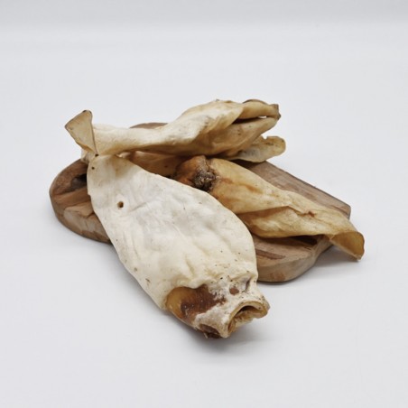 Oreilles de boeuf blanches - friandise naturelle de mastication occupation pour chiens Oreilles de boeuf blanches - friandise naturelle de mastication occupation pour chiens