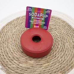 Anneau rouge - Jouet à garnir jeu occupation pour chiens - Sodapup