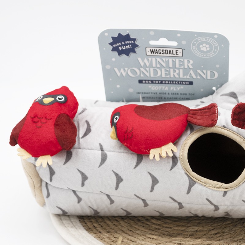 Le Tronc d'arbre et ses Oiseaux - Peluche de flair pour chiens Fringe