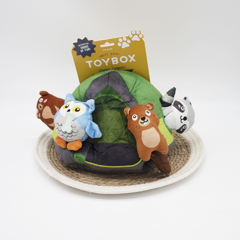 Les animaux au Camping - Peluche de flair pour chiens Fringe