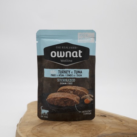 Pâtée sans céréales pour chats stérilisés Dinde et Thon - OWNAT Pâtée sans céréales pour chats stérilisés Dinde et Thon - OWNAT