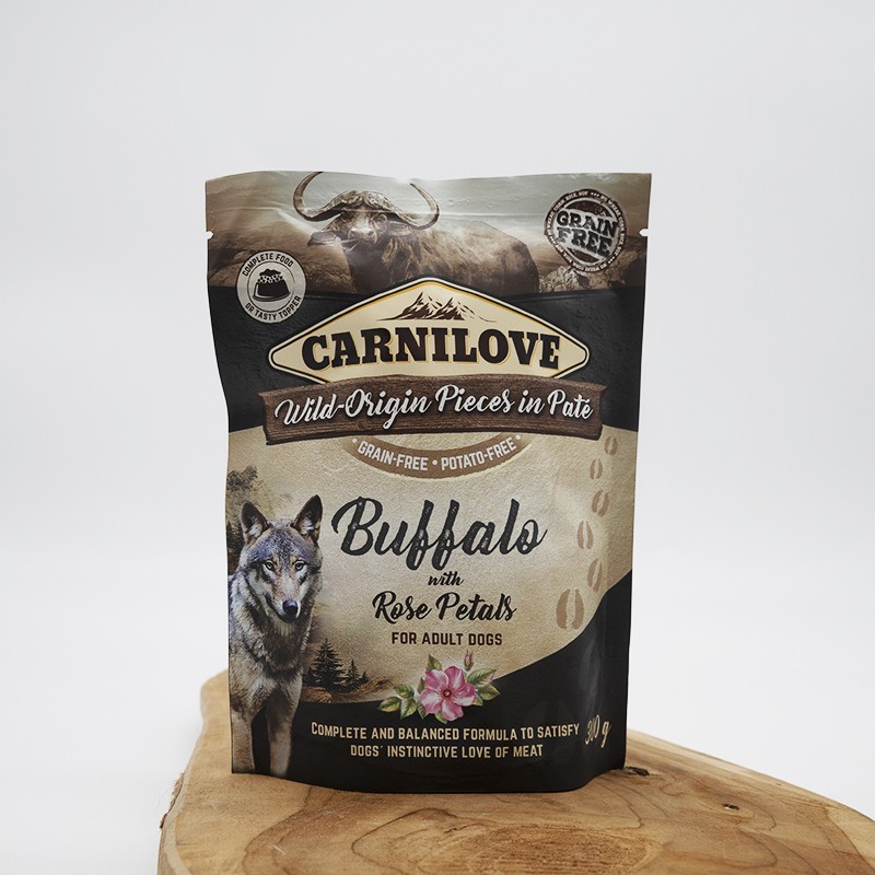 CARNILOVE - Pâtée pour chiens sans céréales Buffle et Pétales de rose
