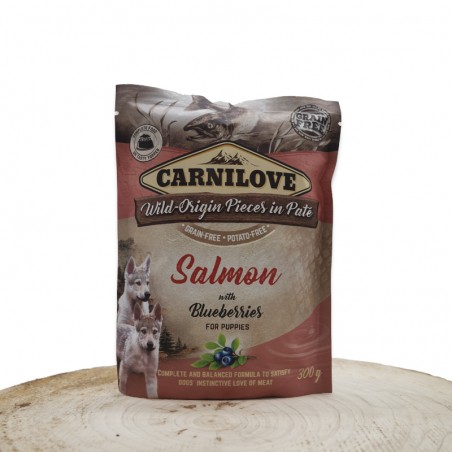 CARNILOVE - Pâtée pour chiots sans céréales Saumon et Myrtilles