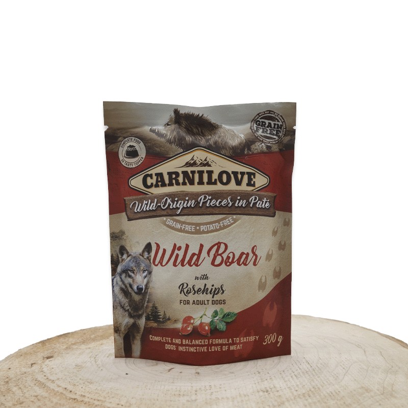 CARNILOVE - Pâtée pour chiens sans céréales Sanglier et Églantier