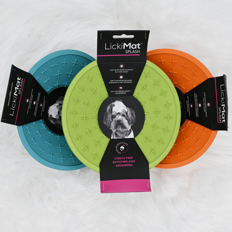 LickiMat Splash - Tapis de léchage occupation pour chiens et chats avec ventouse