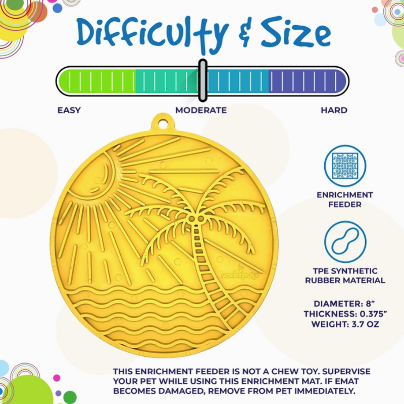 Tapis de Léchage Sun'n'Sea pour chiens - Sodapup