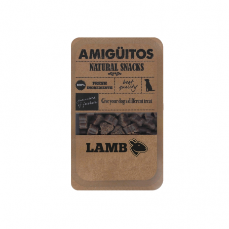 Friandises semi-humides à l’agneau pour chiens - AMIGUÏTOS Friandises semi-humides à l’agneau pour chiens - AMIGUÏTOS