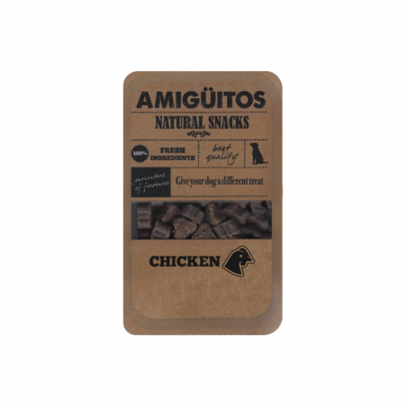 Friandises semi-humides au poulet pour chiens - AMIGÜITOS Friandises semi-humides au poulet pour chiens - AMIGÜITOS