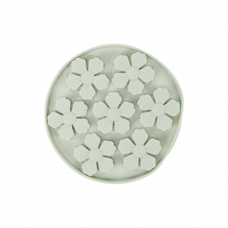 Tapis de léchage Fleurs rond pour chiens - Flamingo