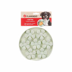 Tapis de léchage Fleurs rond pour chiens - Flamingo