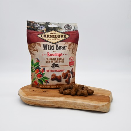 Carnilove Crunchy Snack - Sanglier et Églantine friandises d'éducation d'occupation croquantes pour chiens Carnilove Crunchy Snack - Sanglier et Églantine friandises d'éducation d'occupation croquantes pour chiens