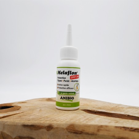 Melaflon Spot On - complément alimentaire antiparasitaire naturel contre les tiques, puces, acariens pour chiens - ANIBIO Melaflon Spot On - complément alimentaire antiparasitaire naturel contre les tiques, puces, acariens pour chiens - ANIBIO