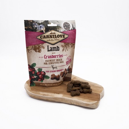 Carnilove Crunchy Snack - Agneau et Cranberries friandises d'éducation occupation croquantes pour chiens Carnilove Crunchy Snack - Agneau et Cranberries friandises d'éducation occupation croquantes pour chiens
