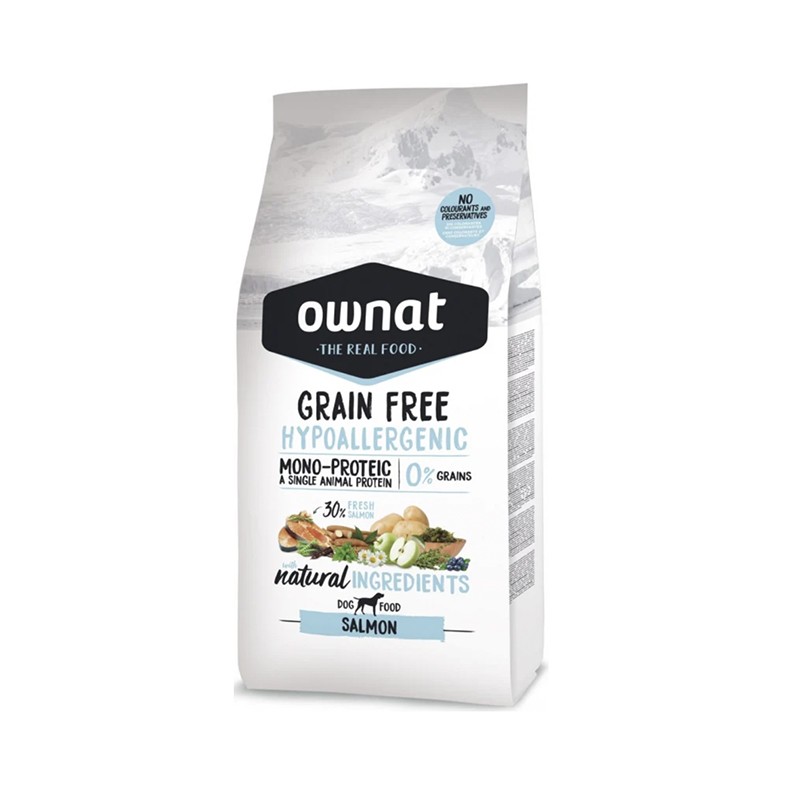 OWNAT - croquette Hypoallergenic Saumon sans céréales pour chiens adultes sensibles