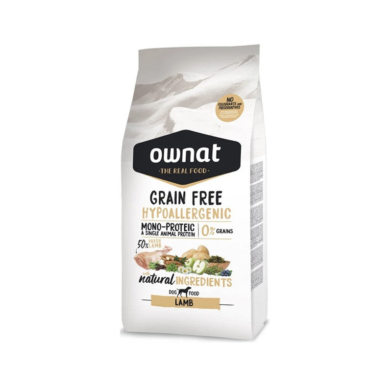 OWNAT - Hypoallergenic Agneau sans céréales pour chiens adultes sensibles