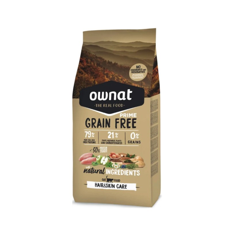 OWNAT - Prime Grain Free Hair & Skin Care sans céréales pour chats adultes