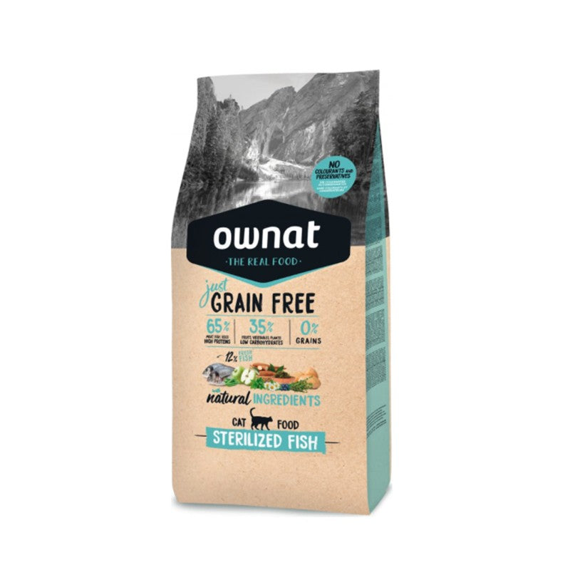 OWNAT - Just Grain Free Sterilized Fish sans céréales au poisson pour chats stérilisés