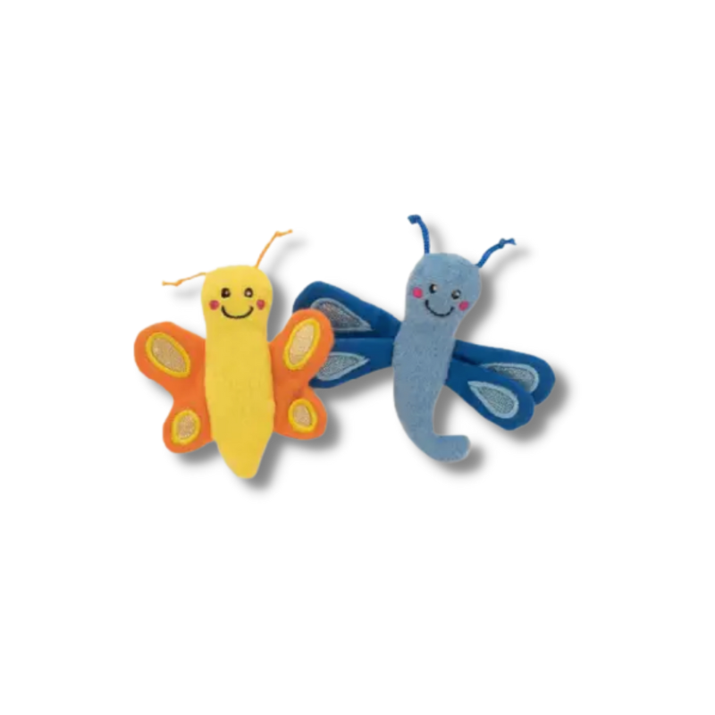 Papillon et Libellule - Peluche pour chats à l'herbe à chats Zippypaws