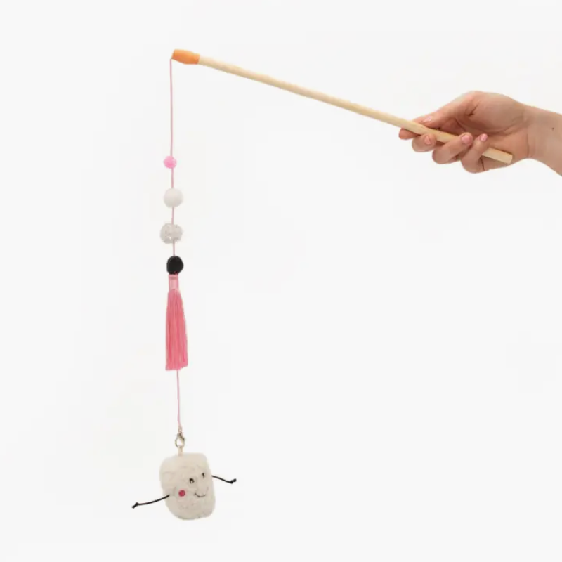 Canne à Pêche Chamallow - Jouet pour chats à l'herbe à chats ZippyClaws