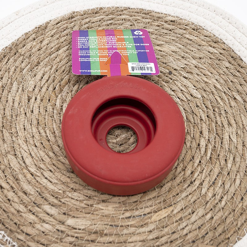 Anneau rouge - Jouet à garnir pour chiens - Sodapup