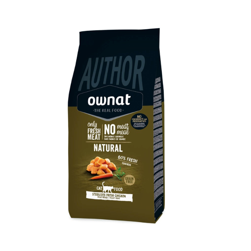 OWNAT - Author Fresh sans céréales au poulet pour chat stérilisé 3kg