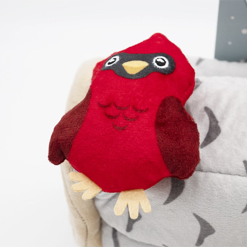 Le Tronc d'arbre et ses Oiseaux - Peluche de flair pour chiens Fringe