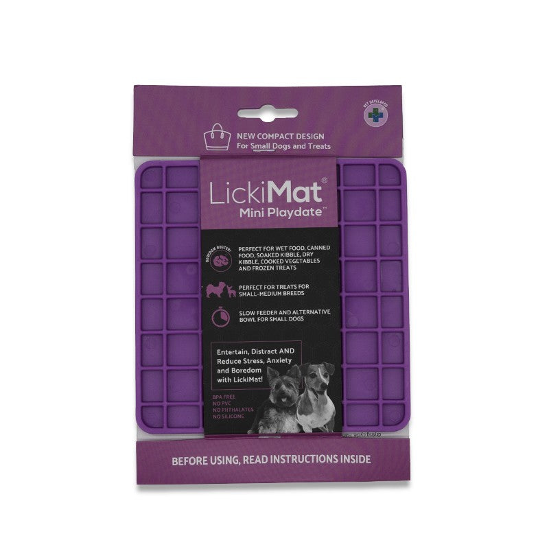 LickiMat Playdate Mini - Tapis de léchage pour chiens et chats