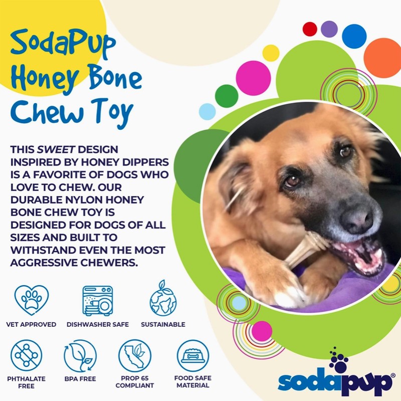 Honey Bone - Jouet à mâcher pour chiens Sodapup