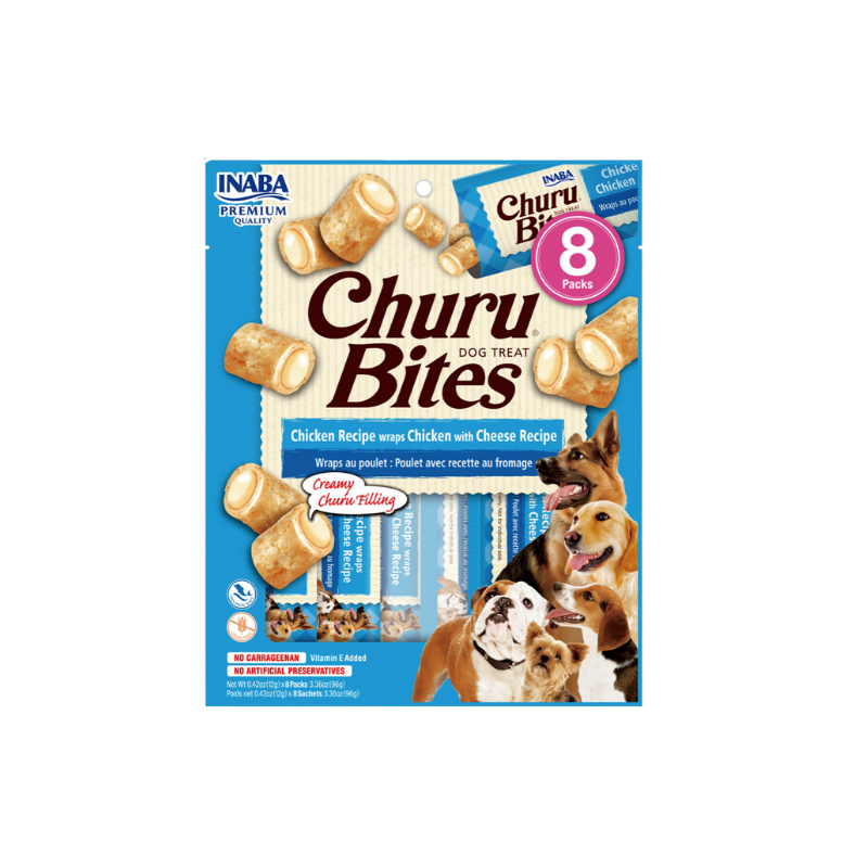 Churu Bites – Friandises fourrées pour chien au poulet et fromage