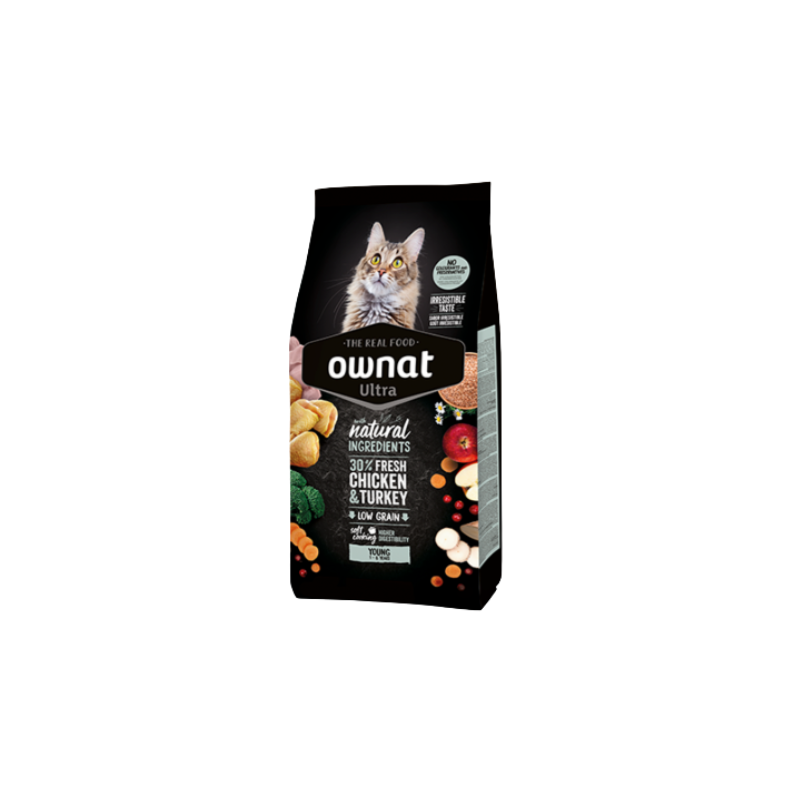 OWNAT Ultra Young - croquettes Low Grain pour chats adultes