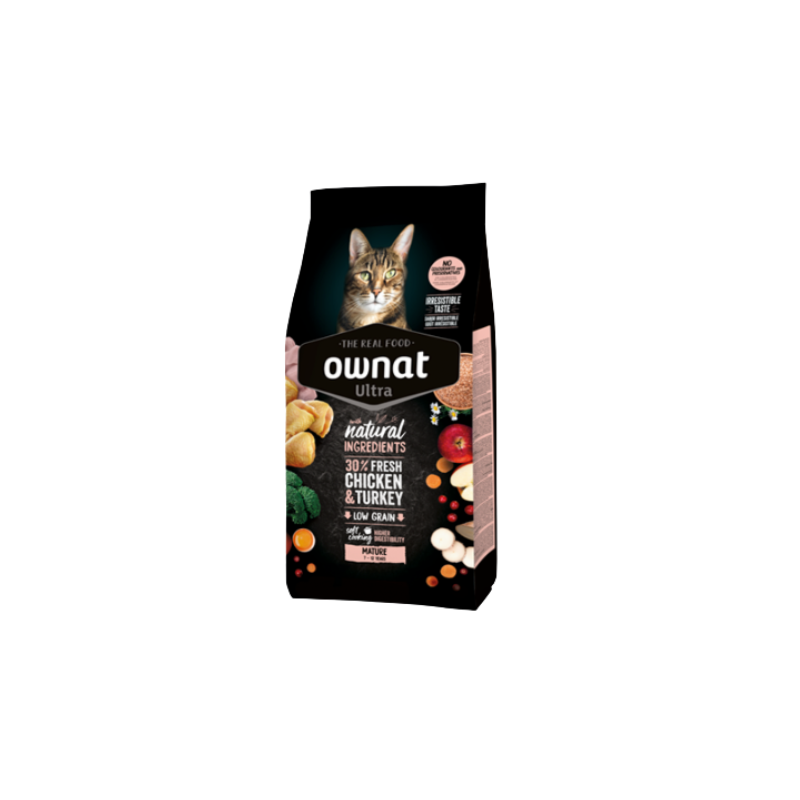 OWNAT Ultra Mature - croquettes Low Grain pour chats de plus de 7 ans