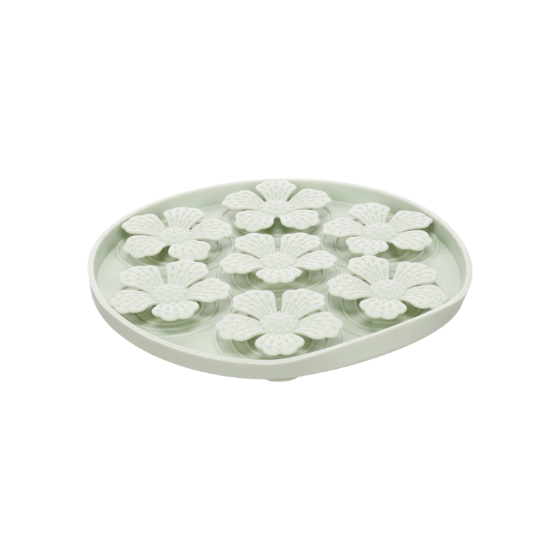 Tapis de léchage Fleurs rond pour chiens - Flamingo