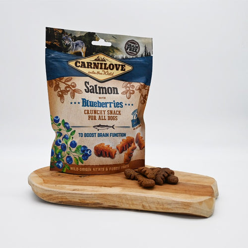 Carnilove Crunchy Snack - Saumon et Myrtilles friandises croquantes pour chiens