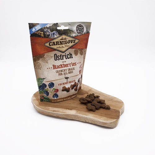 Carnilove Crunchy Snack - Autruche et Mûres friandises croquantes pour chiens