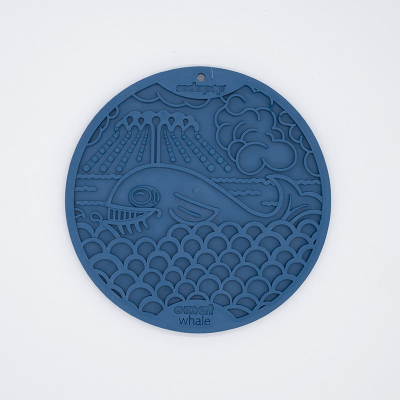 Tapis de Léchage Baleine avec ventouses pour chiens - Sodapup